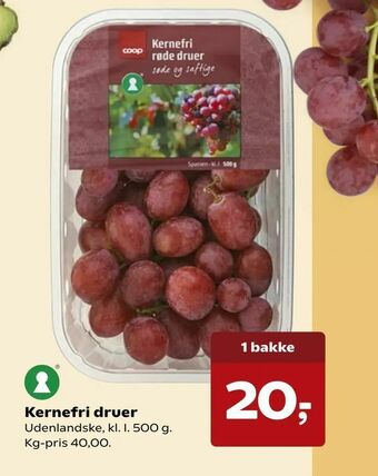 Kvickly Kernefri druer tilbud