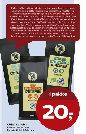 Kvickly Cirkel Kapsler tilbud