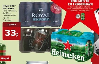 Kvickly Royal eller Heineken tilbud