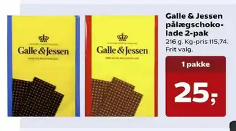 SuperBrugsen Galle & Jessen pålægschoko lade tilbud