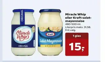 Miracle Whip eller Kraft salat mayonnaise