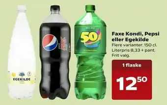 SuperBrugsen Faxe Kondi, Pepsi eller Egekilde tilbud