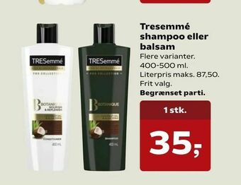 SuperBrugsen Tresemmé shampoo eller balsam tilbud