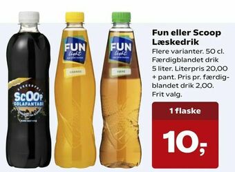 SuperBrugsen Fun eller Scoop Læskedrik tilbud