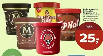 SuperBrugsen Underground is, Frisko eller Magnum pint is tilbud