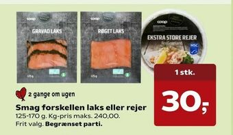 SuperBrugsen Smag forskellen laks eller rejer tilbud