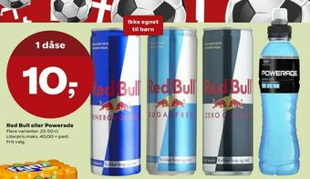 SuperBrugsen Red Bull eller Powerade tilbud