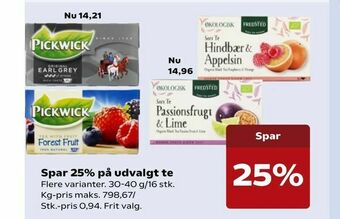 SuperBrugsen Udvalgt Te. tilbud