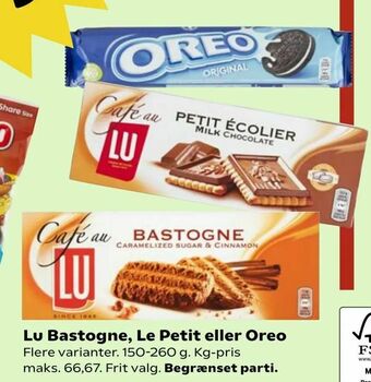 SuperBrugsen Lu Bastogne, Le Petit eller Oreo tilbud
