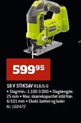 18 V stiksav