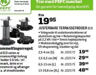 Bygma Justerbare terassefødder tilbud