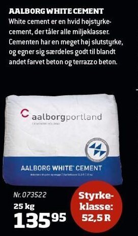 Bygma Aalborg white cement tilbud