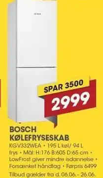 Punkt1 Kølefryseskab tilbud