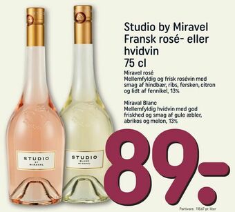 REMA 1000 Studio by Miravel Fransk rosé- eller hvidvin tilbud
