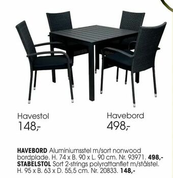 Daells Bolighus Havebord tilbud