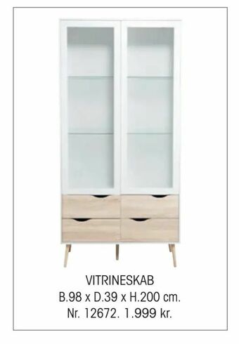 Daells Bolighus VITRINESKAB tilbud