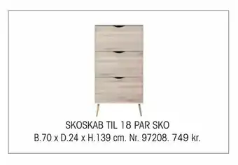SKOSKAB TIL 18 PAR SKO