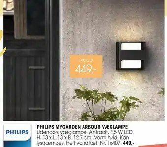 Daells Bolighus Philips mygarden arbour væglampe tilbud