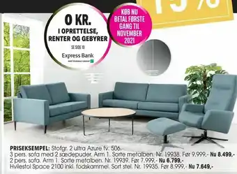Daells Bolighus Hvilestol Space 2100 inkl. fodskammel tilbud