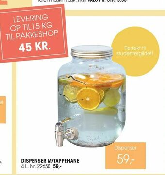 Dispenser m/tappehane