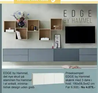 Daells Bolighus EDGE by Hammel, det nye skud på stammen fra Hammel i et enkelt, minima listisk design uden greb tilbud