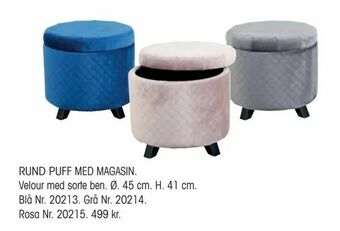 RUND PUFF MED MAGASIN