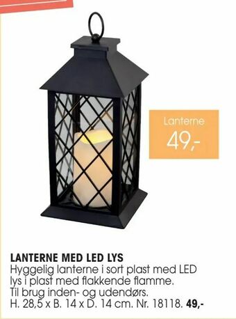 Daells Bolighus Lanterne med led lys tilbud