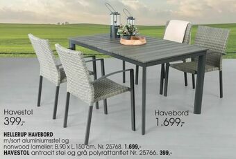 Daells Bolighus Hellerup havebord tilbud