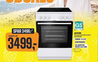 Skousen Gorenje keramisk komfur tilbud