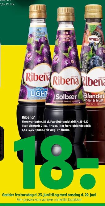 Coop 365 Ribena tilbud