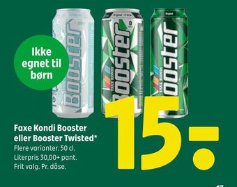 Coop 365 Faxe Kondi Booster eller Booster Twisted tilbud