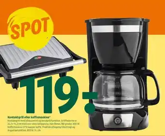 Kontaktgrill eller kaffemaskine