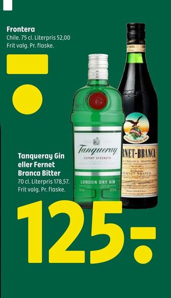 Coop 365 Tanqueray Gin eller Fernet Branca Bitter tilbud