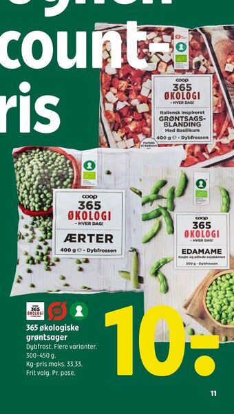 Coop 365 365 økologiske grøntsager tilbud