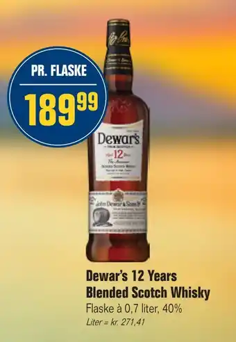 Otto Duborg Dewar's 12 Years Blended Scotch Whisky tilbud