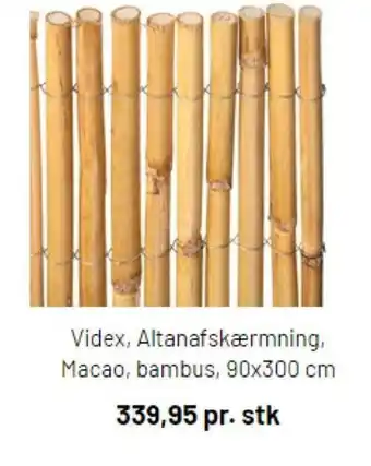 Videx Altanasfskærmning Macao bambus