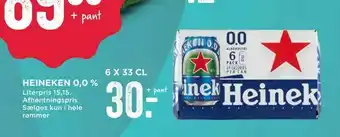 MENY Heineken 0,0 % tilbud