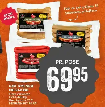 MENY Gøl pølser megakøb tilbud