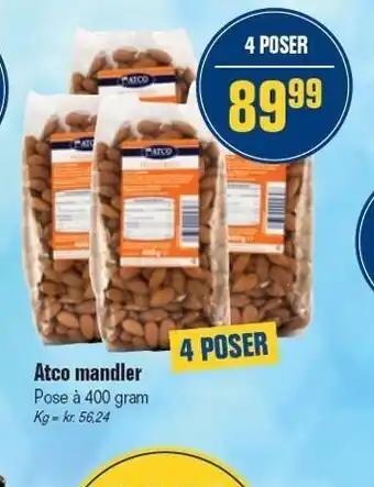 Otto Duborg Atco mandler 4 poser tilbud