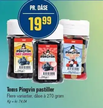 Otto Duborg Toms Pingvin pastiller tilbud