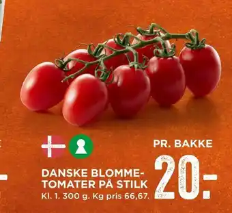 Danske blomme­ tomater på stilk