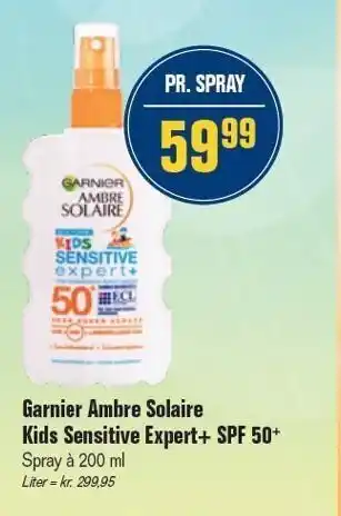 Otto Duborg Garnier Ambre Solaire kids Sensitive Expert+ SPF 50+ tilbud