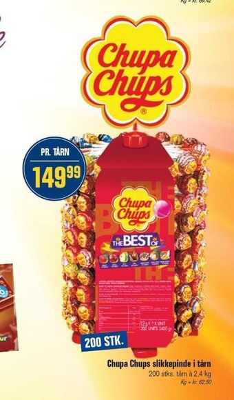 Otto Duborg Chupa Chups slikkepinde i tårn tilbud