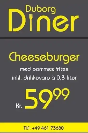 Otto Duborg Duborg Diner Cheeseburger tilbud