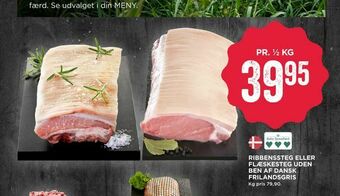 MENY Ribbenssteg eller flæskesteg uden ben af dansk frilandsgris tilbud