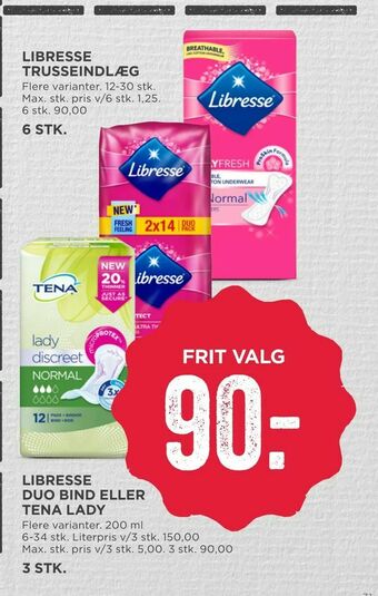 MENY Libresse trusseindlæg tilbud