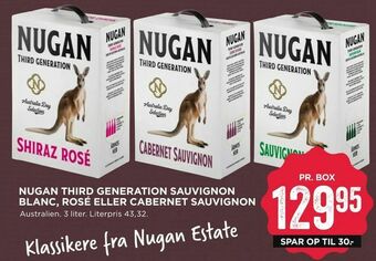 MENY Nugan third generation sauvignon blanc, rosé eller cabernet sauvignon tilbud