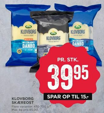 MENY Klovborg skæreost tilbud