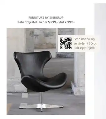 Sinnerup FURNITURE BY SINNERUP Kato drejestol i læder tilbud