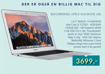 CBC Refurbished apple macbook air tilbud